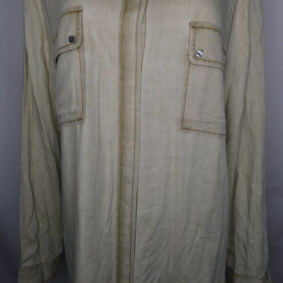 Two by Vince Camuto Distressed Pocket Blouse XL - Picture 3 of 10